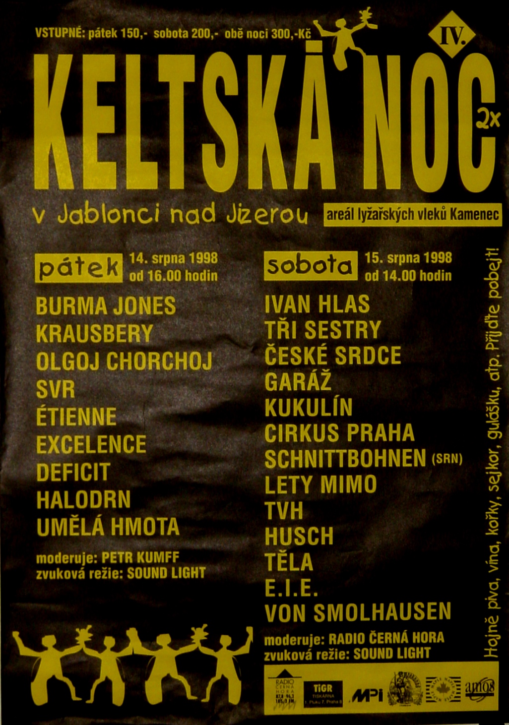 Plakát programu festivalu Keltská noc 1998