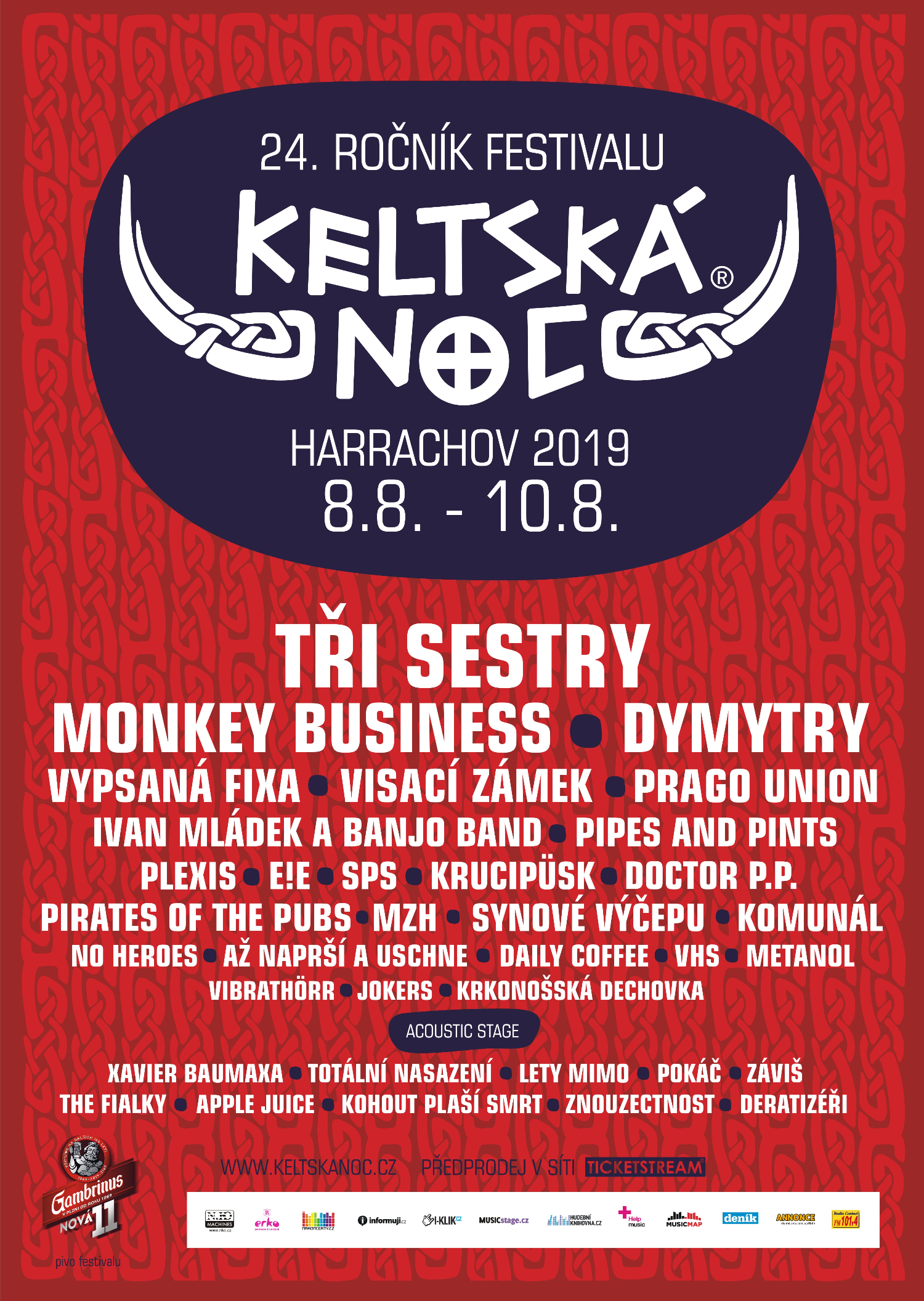Plakát programu festivalu Keltská noc 2019